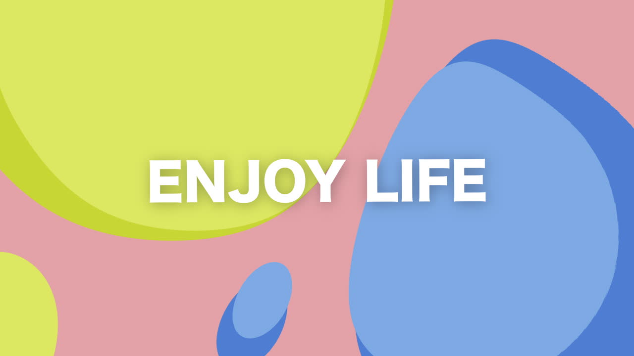 Motivational graphic motion lifestyle embrace life’s vibes in a colorful environment