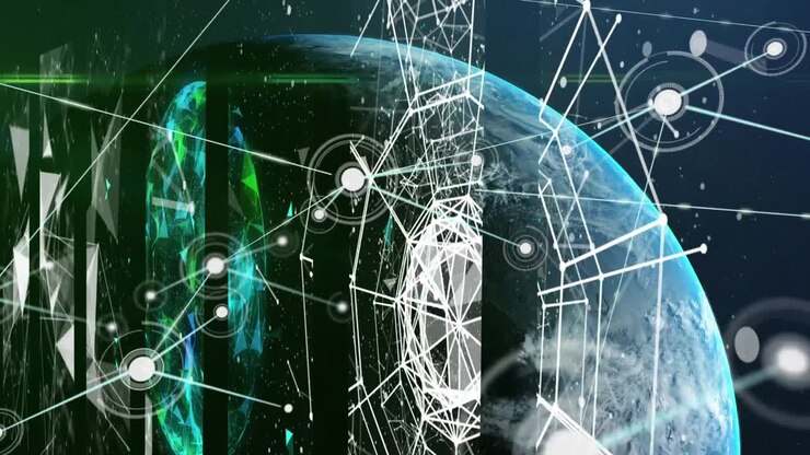 Animation of network of connections over globe