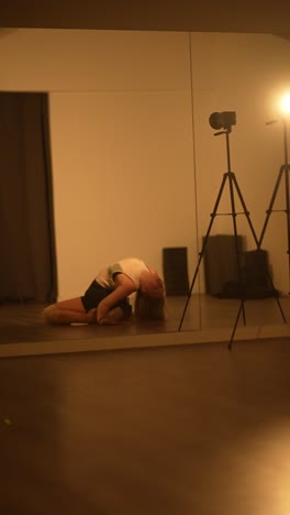 contemporary dance performance in a studio