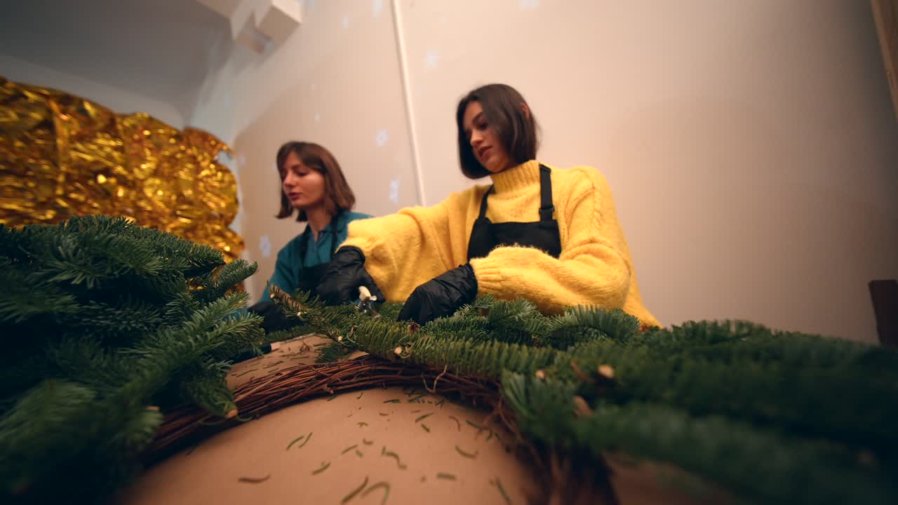 크리스마스 꽃받침을 만드는 것