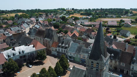 aerial view of a charming french village