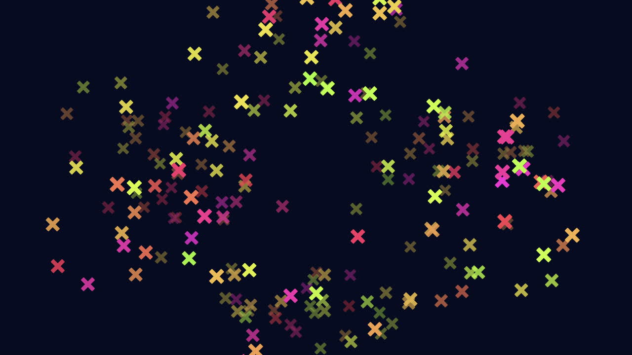 Vibrant, multicolored arrows in various orientations create a dynamic collage suitable for a tech presentation or modern design