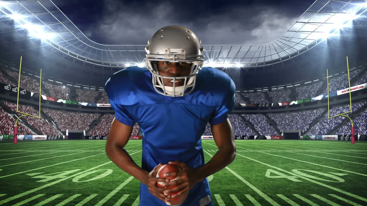 jugador de fútbol americano burlándose