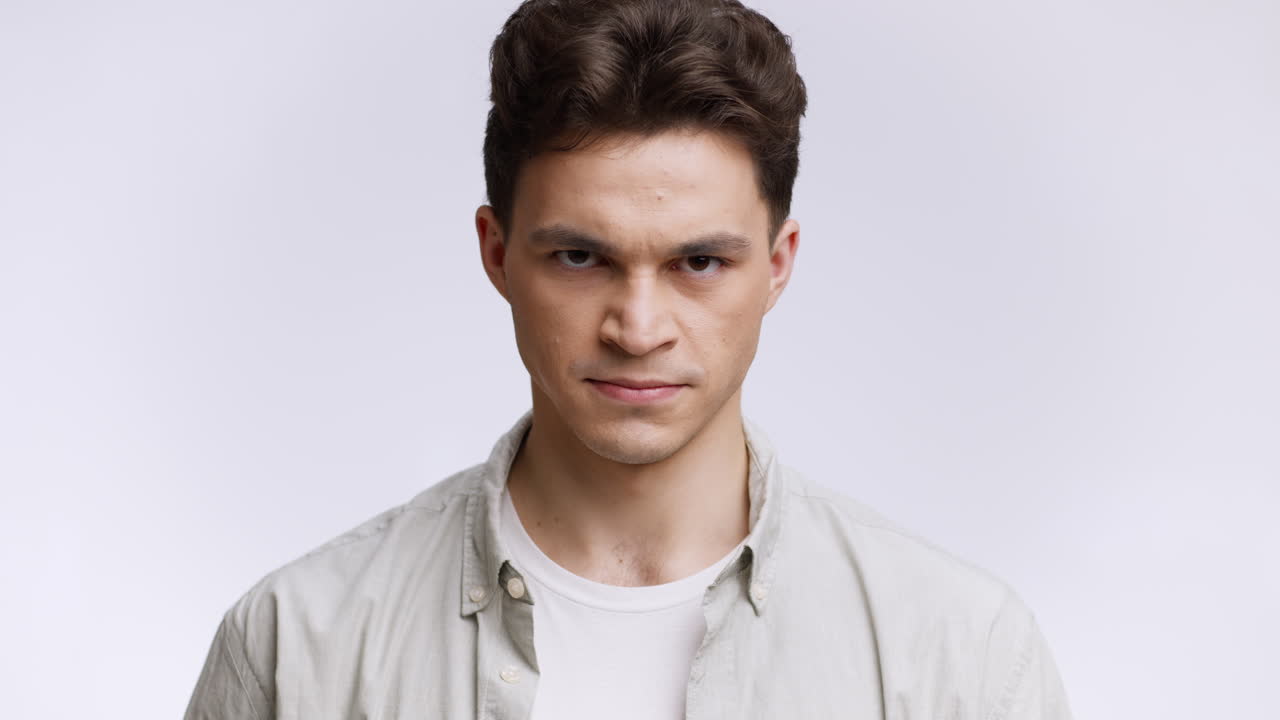 Man with serious expression