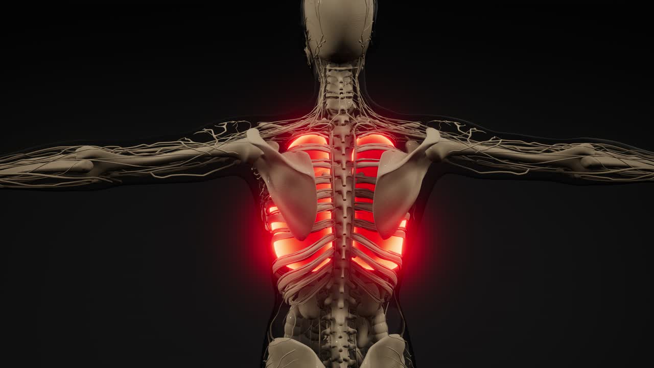 examen radiológico de los pulmones humanos