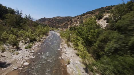 cajon del maipo river, santiago, chile