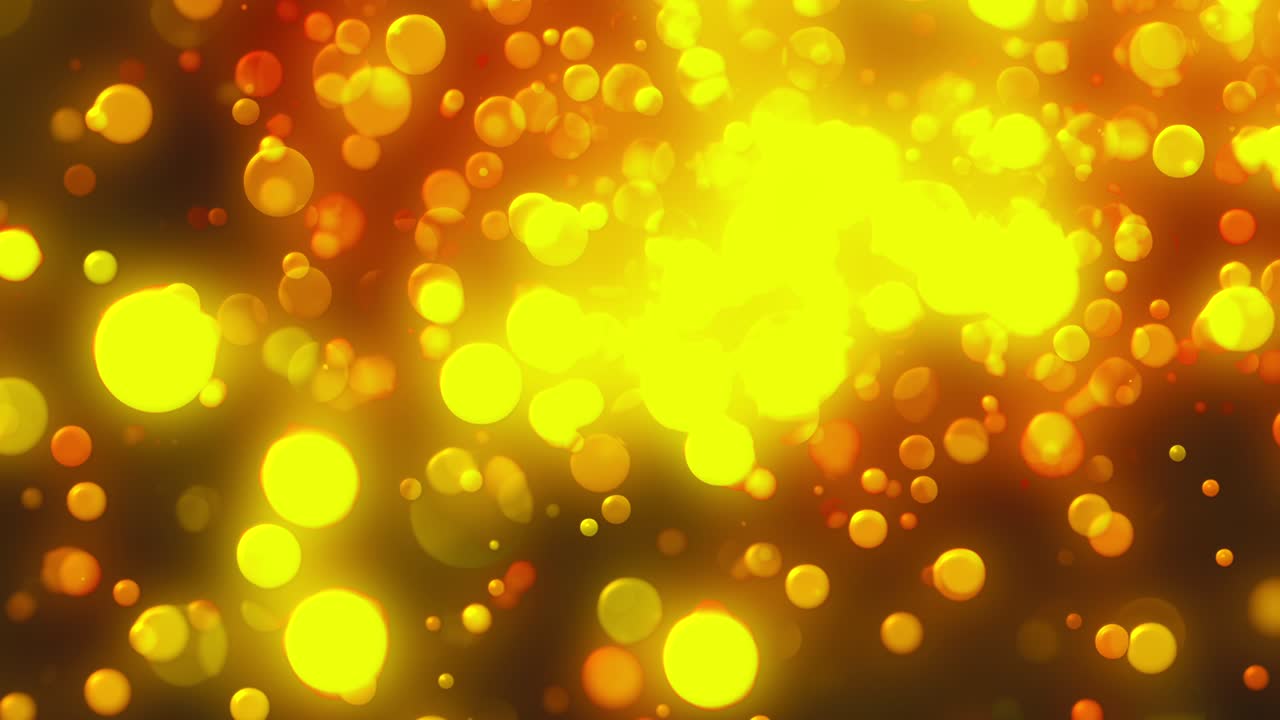 반이는 금색 원을 가진 크리스마스 배경 (bokeh, 컴퓨터 생성 3d 렌더링)