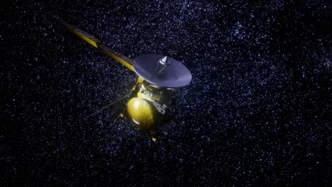 Satellite-Cassini-is-approaching-Saturn