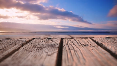 wooden deck and the horizon