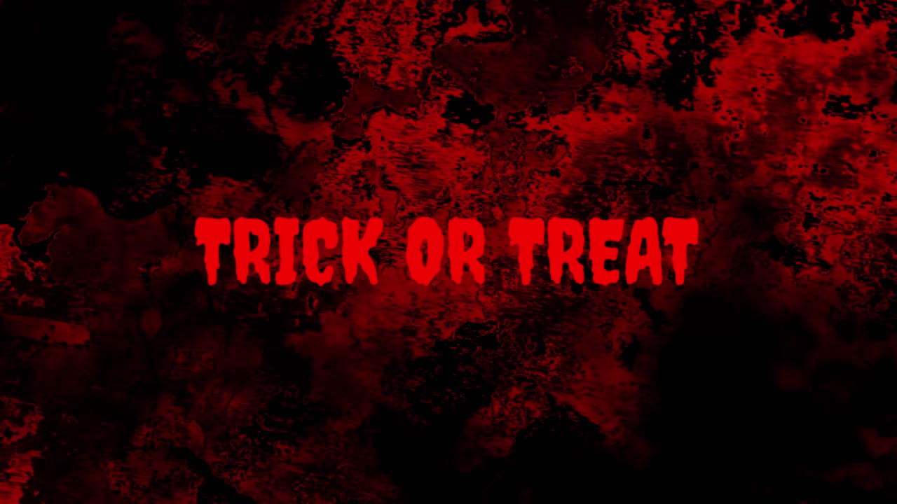 Bloody 'Trick or Treat' Text on Spooky Grunge Background