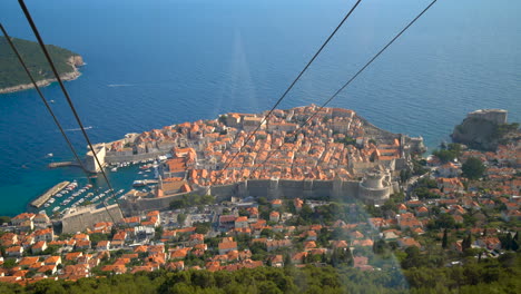 vista panorámica desde el teleférico de dubrovnik, croacia
