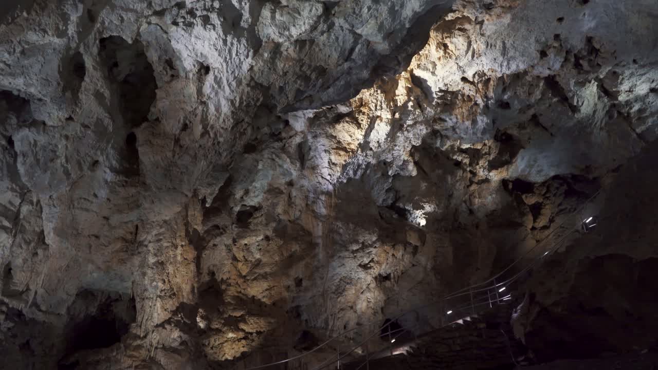 Demanovska Cave Of Liberty In Low Tatras Slovakia With Stalactites Stalagmites And Underground Waterfall Lake Most Visited Cave In Slovakia Natural Limestone Formations Captured In Cinematic 4K