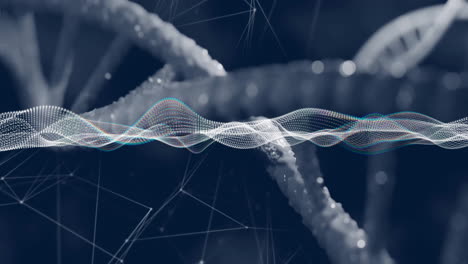 animation of dna strand and data processing