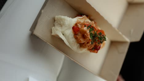 famous lobster roll food in portland, maine, vertical close-up