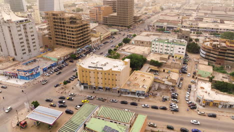 nouakchott cityscape at daytime in mauritania - aerial drone shot
