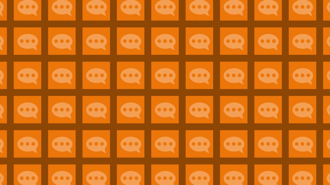 Orange Boxes with Chat Bubbles
