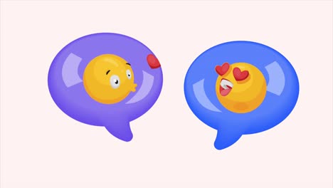 in love emoji character animation