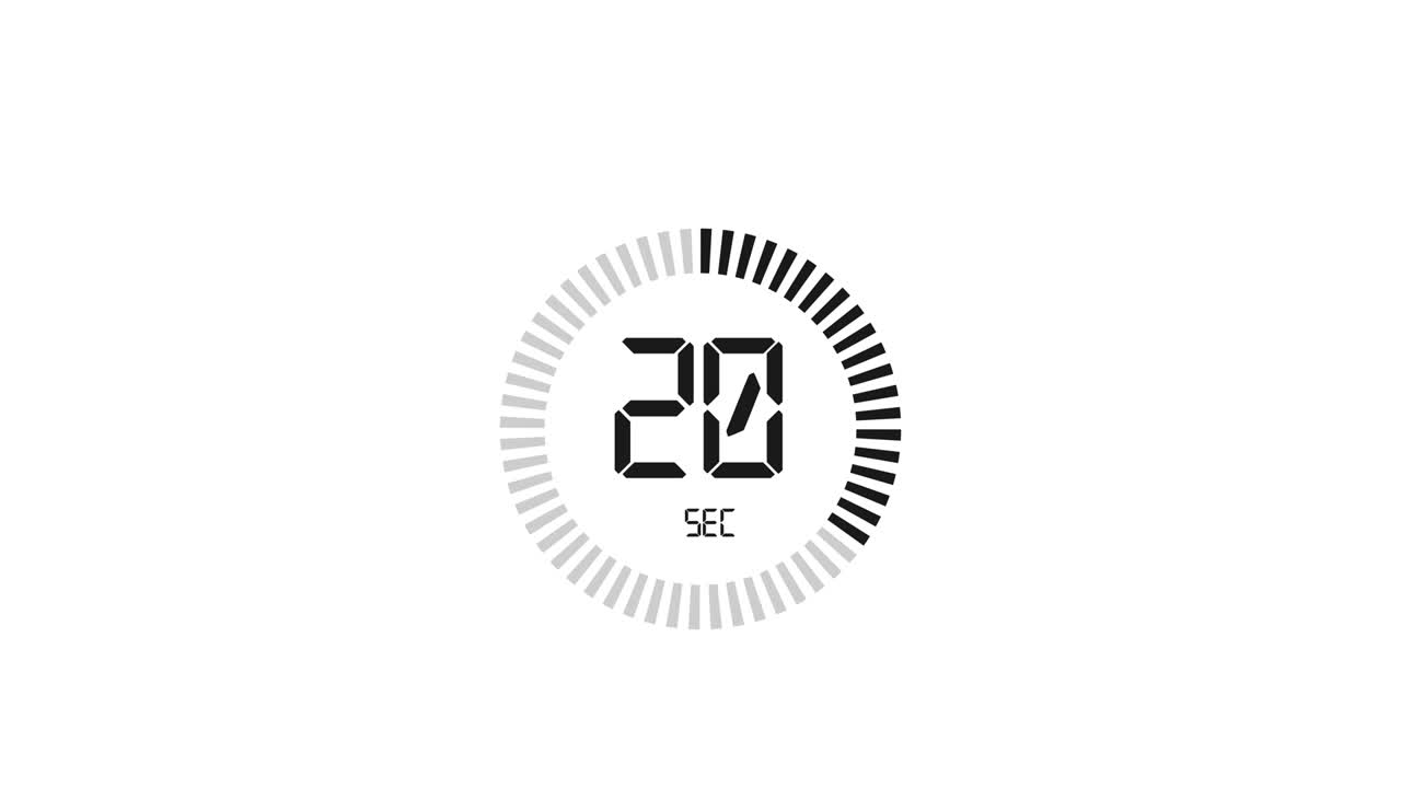 The 40 second, stopwatch icon. Stopwatch icon in flat style, timer on on color background. Motion graphics.