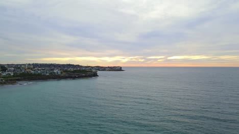 distant view of tamarama point and the eastern suburbs in new south wales , australia