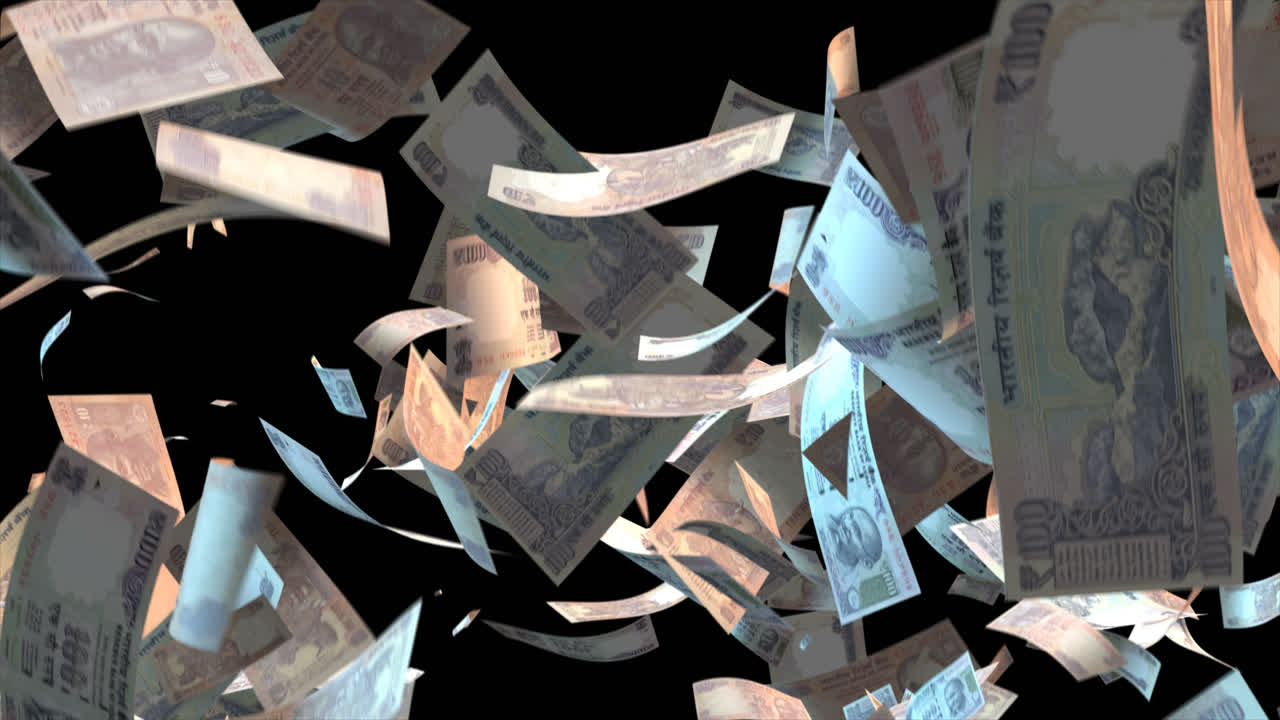 인도 루피가 떨어집니다.