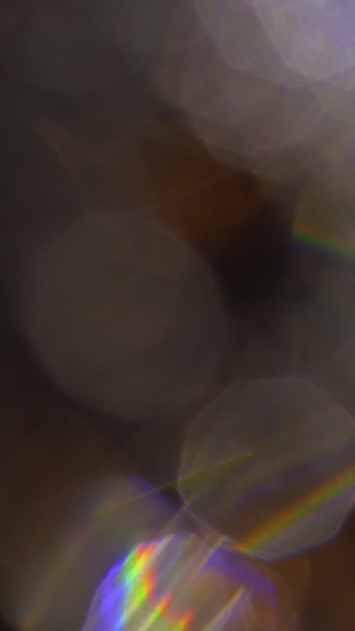 Vazamentos de luz abstratos e Bokeh com transição de espectro de arco-íris.