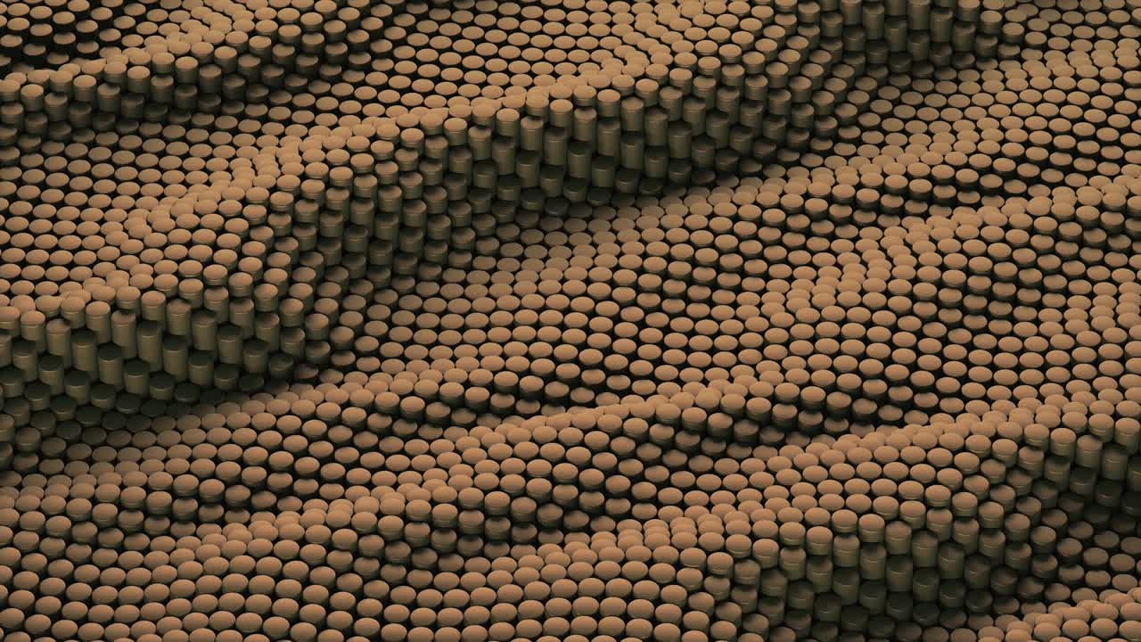 bucle de cilindro ondulado de colores