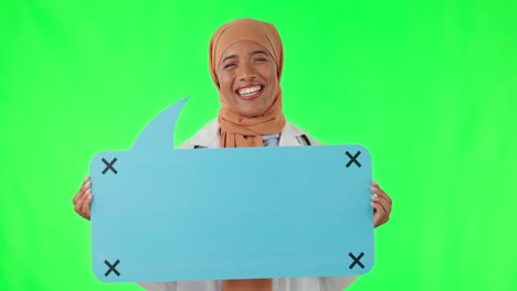 speech bubble, muslim woman