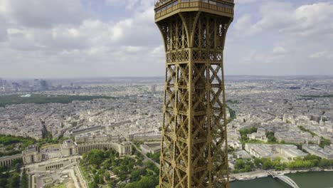 aerial view of the eiffel tower and paris cityscape