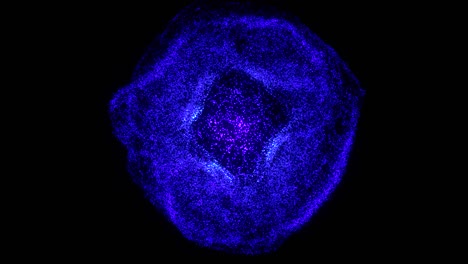 esfera de partículas brillantes abstractas