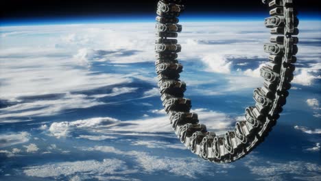 futuristic-space-station-on-Earth-orbit