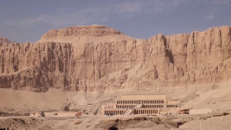 columns leading up to hatshepsut temple in the valley of the kings