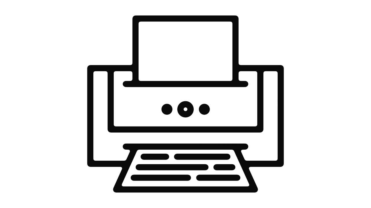 Printer Line Motion Graphic