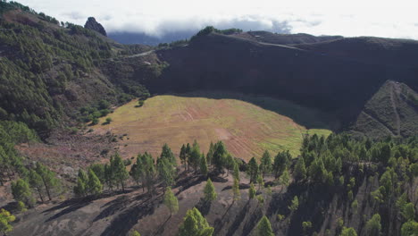 Caldera-de-Los-Marteles-from-the-air:-discovering-the-famous-caldera-and-its-pine-forests-on-the-island-of-Gran-Canaria