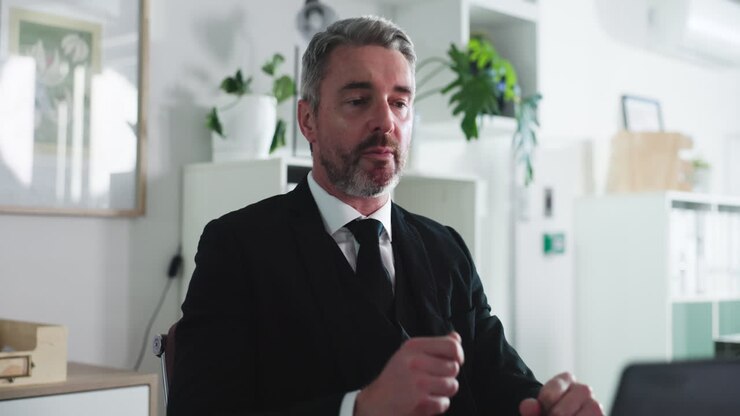Businessman in Office