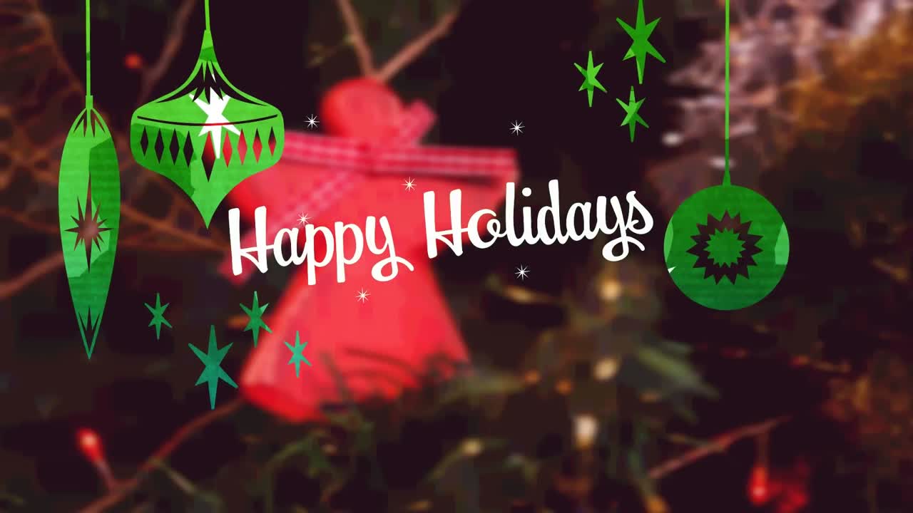 크리스마스 축하 및 크리스마스 장식 위에 baubles의 애니메이션