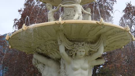 detailed view of ornate fountain statue