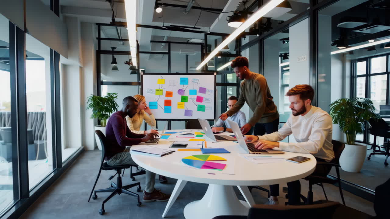 Team Meeting in Modern Office