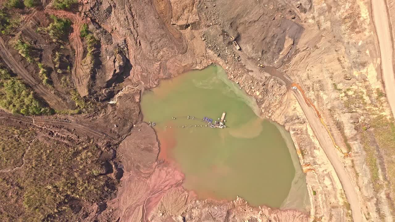 Top Down View Above Siana Glod and Silver mine, Mainit, Philippines