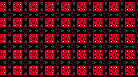 a seamless pattern of colorful squares and floral shapes