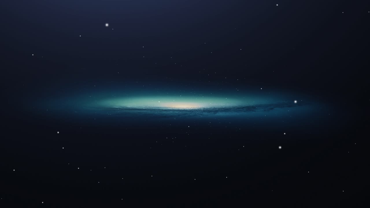 galaxia azul moviéndose en el universo silencioso