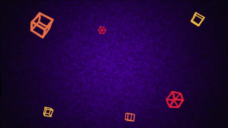 animación del texto de inicio sobre el fondo del patrón