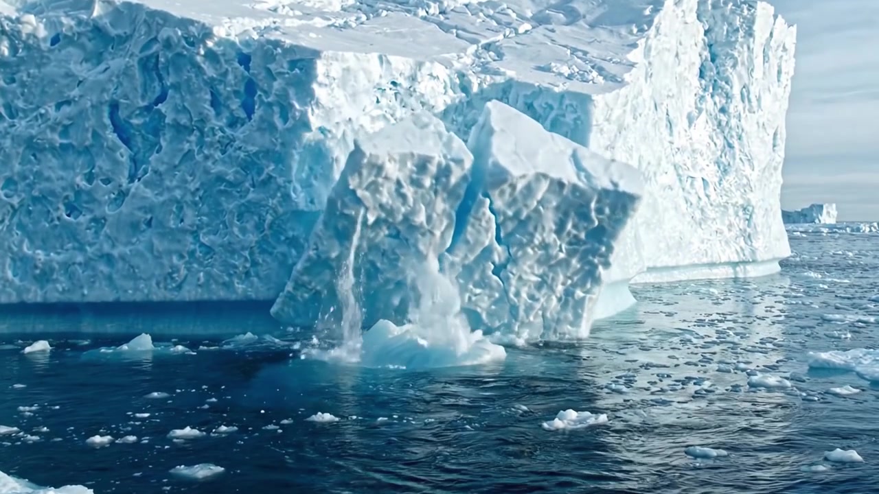 A Majestic Iceberg in Tranquil Waters: Witnessing the Natural Beauty and Power of Glacial Formations Amidst the Serene Arctic Landscape