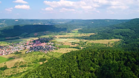 Aerial-view-of-Baden-Wurttemberg-Zollernalbkreis-Germany