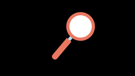 Magnifying-glass-icon-symbolizing-search-or-zoom-functions-investigation-concept-animation-with-alpha-channel