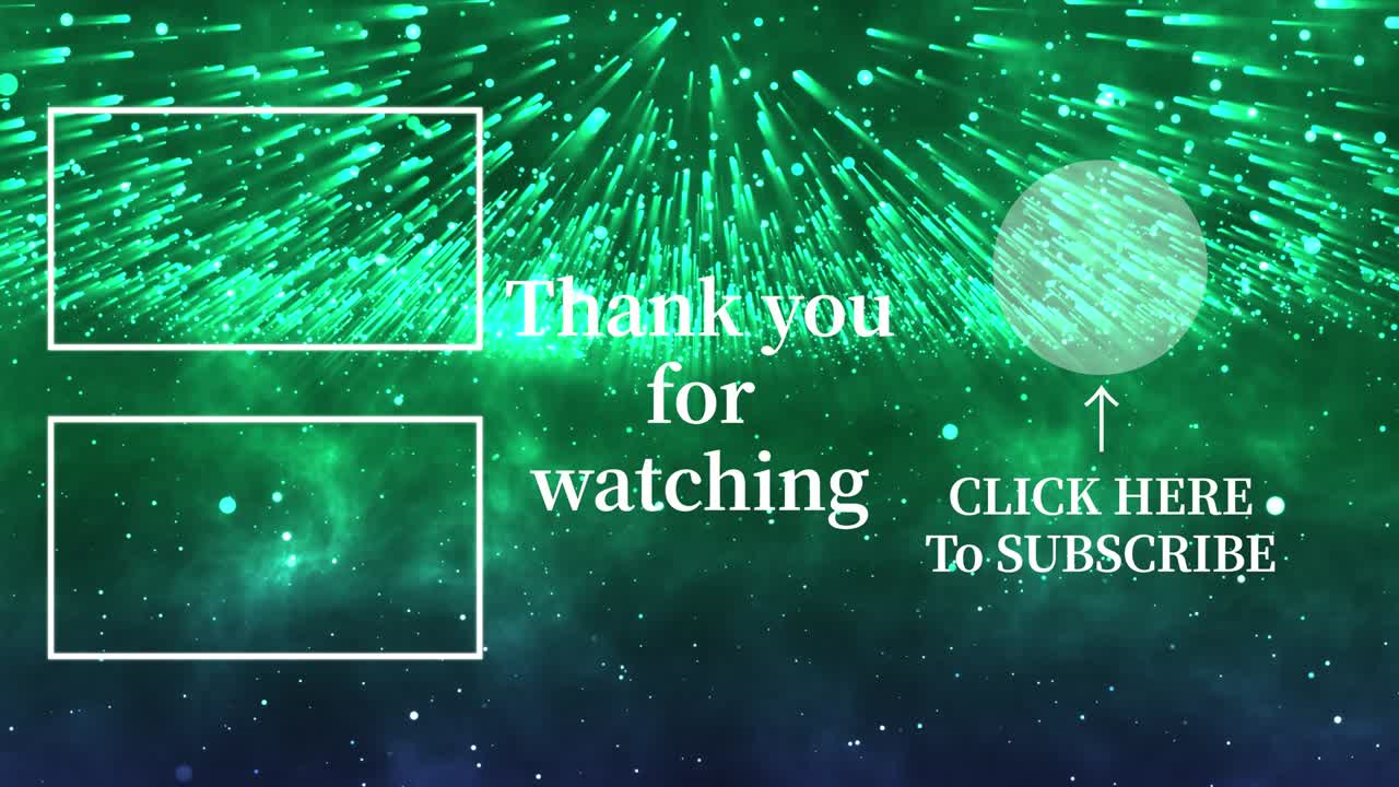 환상적인 라이트 엔드 카드 엔딩 스크린 모션 그래픽