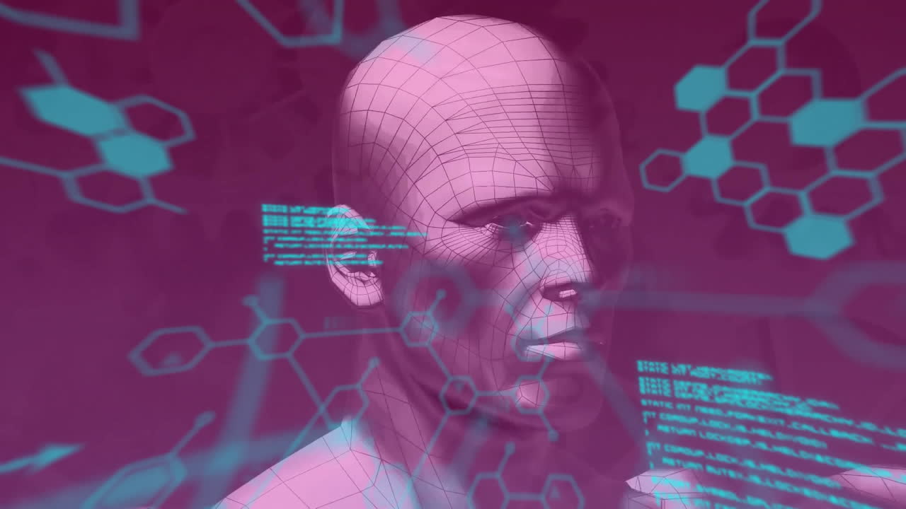 Animation of human bust and scientific data processing