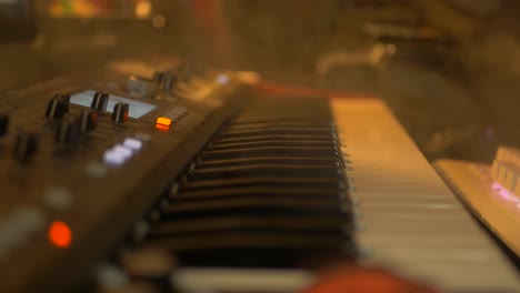 old fashiones piano keybord covered in smoke