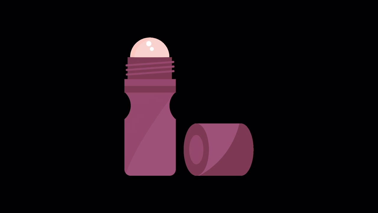Flacone di deodorante roll-on animato con tappo