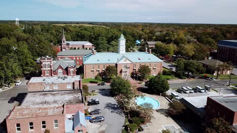 tarboro nc, tarboro north caroina aerial of courthouse, small town america