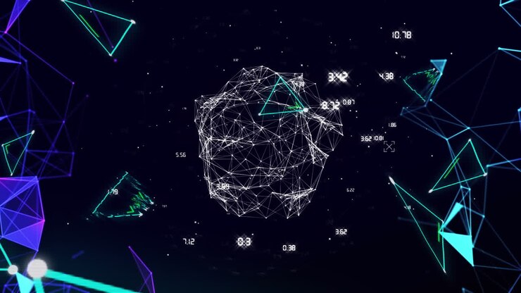 Plexus network against globe spinning
